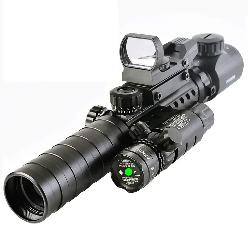 Тактический оптический дальномер 3-9X32EG с красным зеленым световым рефлексом 4 Reticles красный зеленый телескоп