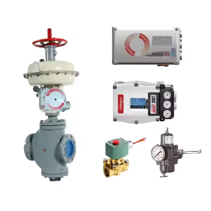 Chinese Control Valve With FLOWSERVE Digital Positioners - Logix 3200MD-10-D6-E-04-40-0G-00 and ASCO Solenoid Valve in STOCK