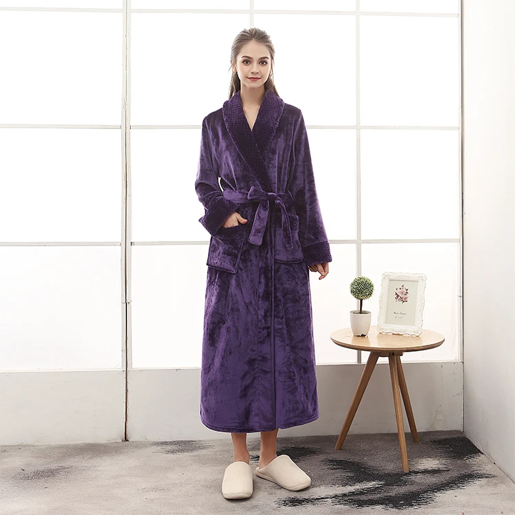 high quality custom soft luxury spa hotel sleepwear bathrobe for womens