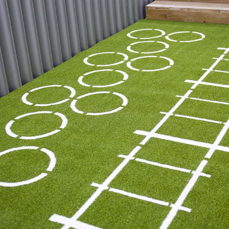 Customized Indoor Pull Sled Turf Marked Gym Sport Flooring Turf Black Artificial Grass for Gym