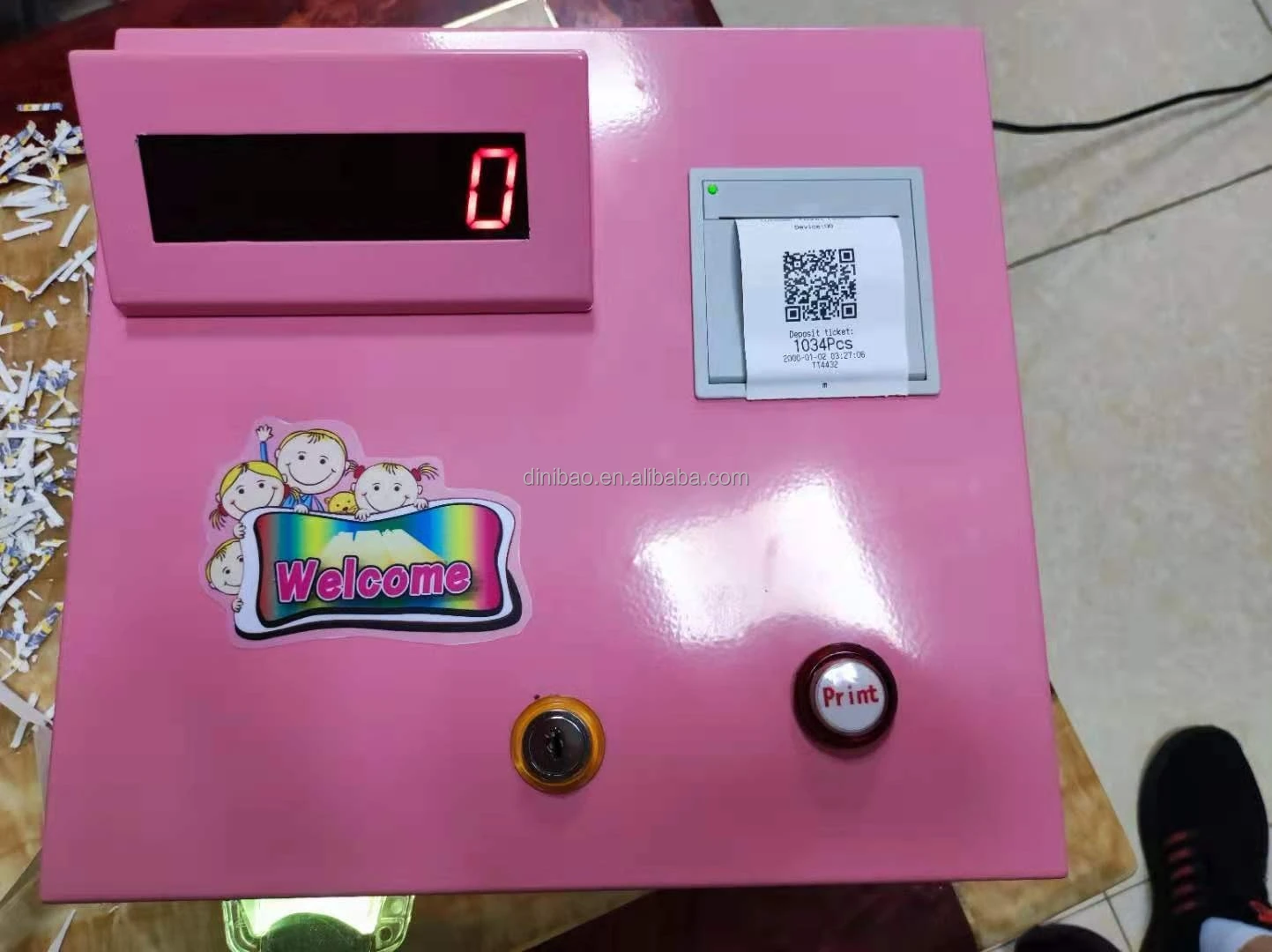 Hot sale small ticket counter ticket eater for redemption lottery  game machine for game center