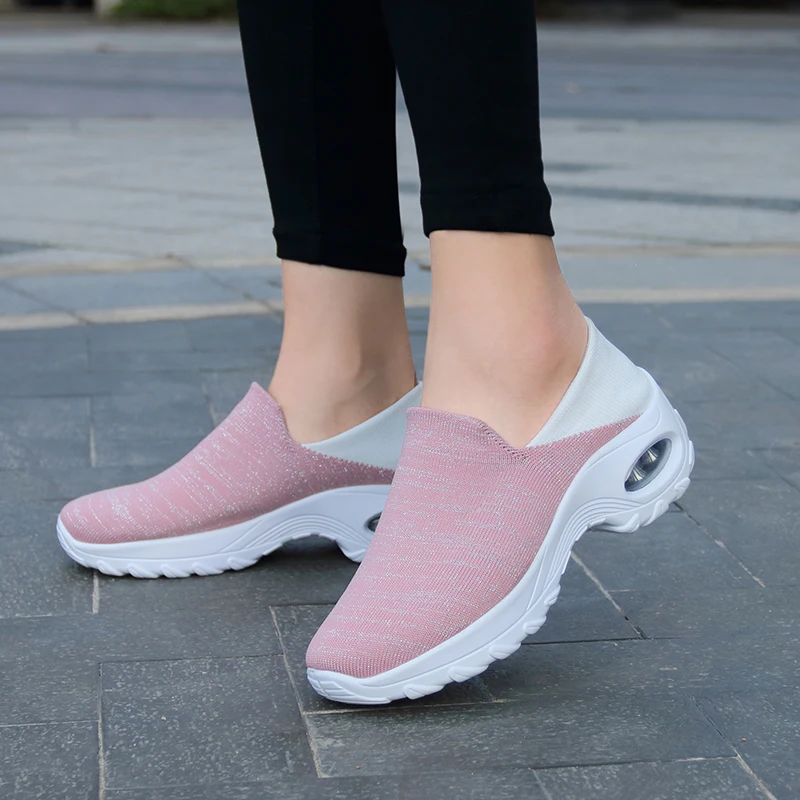 Air Cushion Heel Swing Rocking Shoes Casual Shoes Women Fashionable