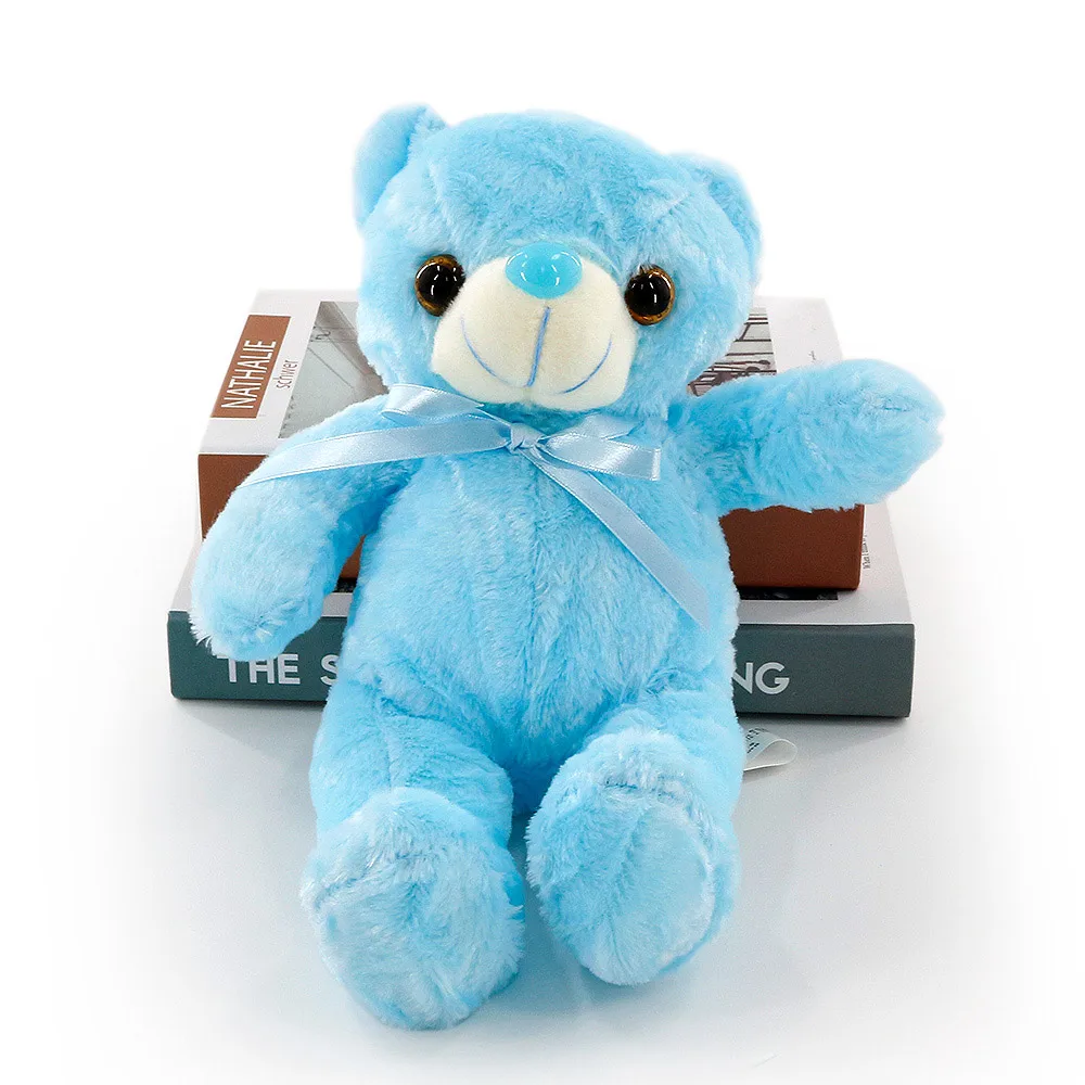 Hot Colorful Shining Led Light Teddy Bear Plush Toys 7 Coloring Changing Easter Gift