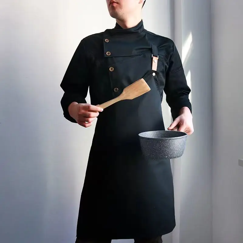 High Quality Custom Black White  Hotel Chef Uniform