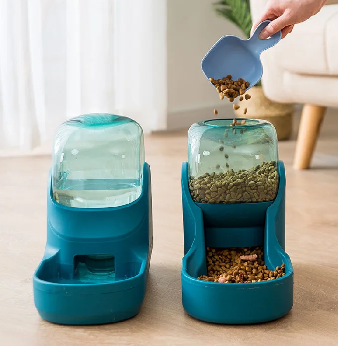 
Nordic Pets Feeder Set Dog Feeder Cats Bowl with Water Dispenser Automatic Gravity Big Capacity Pets Feeder Auto 2021 