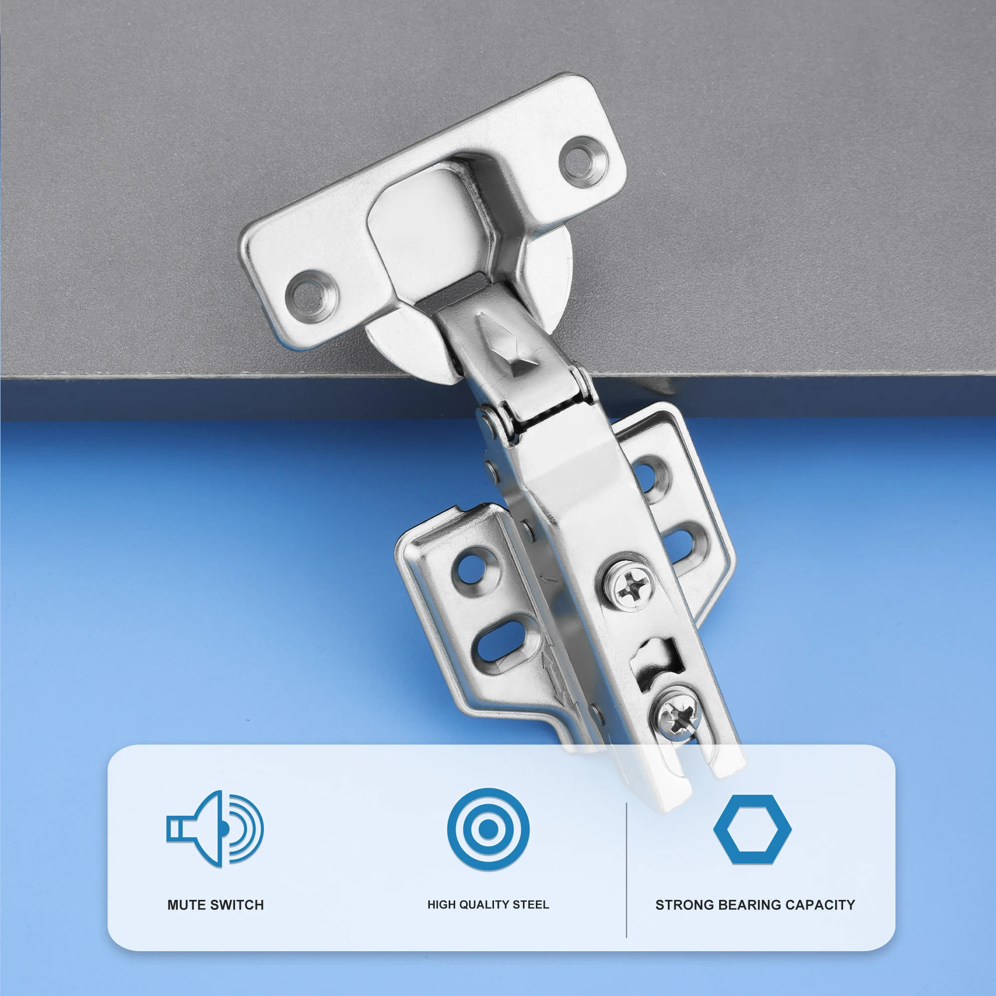 ROEASY Kitchen Cabinet Folding Table Furniture Hinge Soft Close Cabinet Hidden Door Hinge