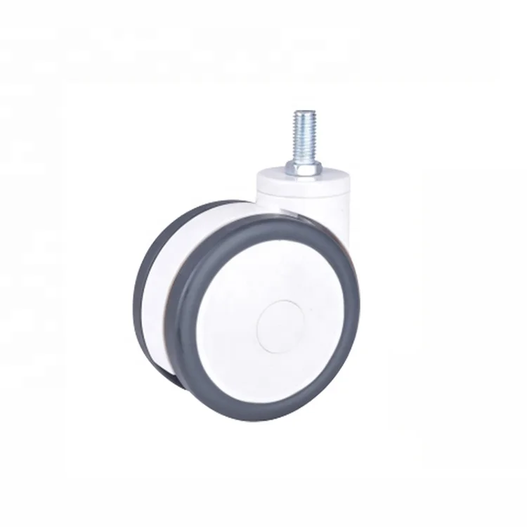 Furniture Wheels 4PCS 3/4/5 In Furniture Trolley Rack PU Caster Wheel Silent Fixed Brake Casters