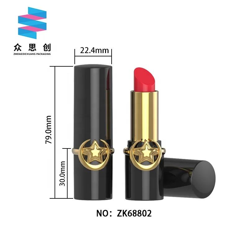 Special Design Luxury Plastic Cute Cosmetic Containers Empty Lipstick Tube Lip Balm Container with Star and Moon