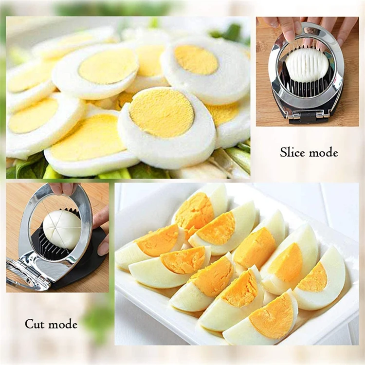 Egg Slicer Heavy Duty Slicer for Strawberry Fruit Garnish Slicer Stainless Steel Wire with 2 Slicing Styles