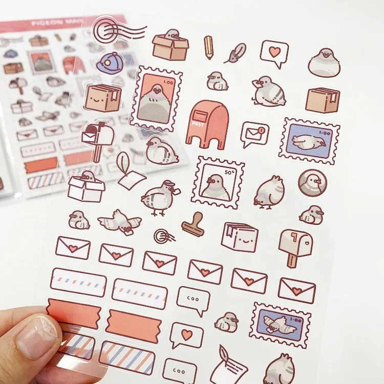 Custom Matte Clear Korean PVC Sticker Paper Vinyl Sheets With Clear Backing White Base