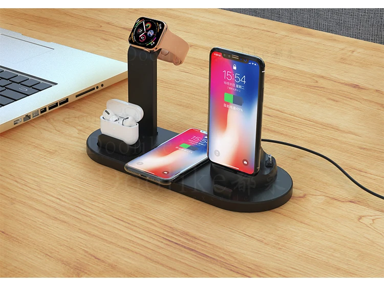  Лидер продаж на Amazon 3 в 1 подставка для быстрой беспроводной зарядки iPhone AirPods универсальное зарядное устройство док-станция Apple