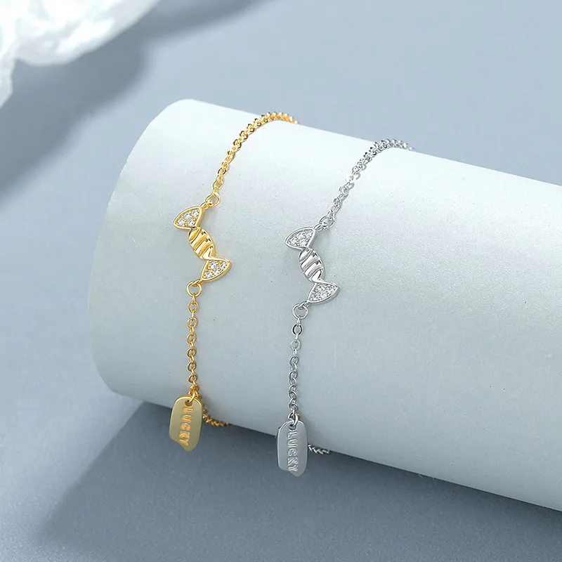 fashion jewelry bracelets 925 sterling silver charm friendship bracelet Halloween candy zircon gold plated lucky bracelets women