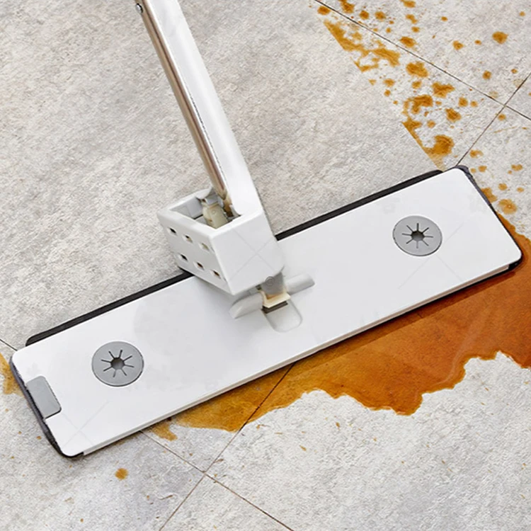 2022 New Hand Free Self-cleaning 42cm Enlarged Panel Mite Removal Disinfection Floor Cleaning Squeeze Flat Mop
