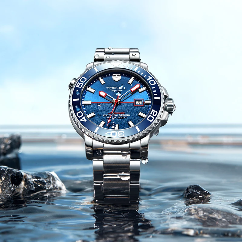 Luxury Custom Logo NH35 Movement Stainless Steel Luminous 30atm Waterproof Men Wrist Dive Diver Automatic Mechanical Watches