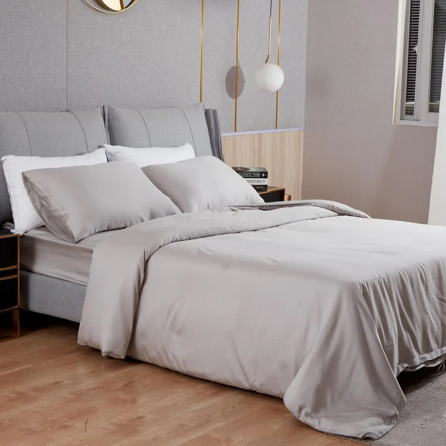 Гостиничное постельное белье с принтом 100% органический эвкалипт Lyocell атласные комплекты постельного белья 4 шт.