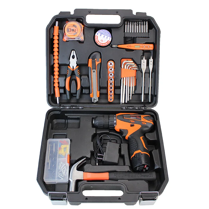 Cordless drill electric screwdriver Ferramentas household power tool combo kit hand tool set for repair