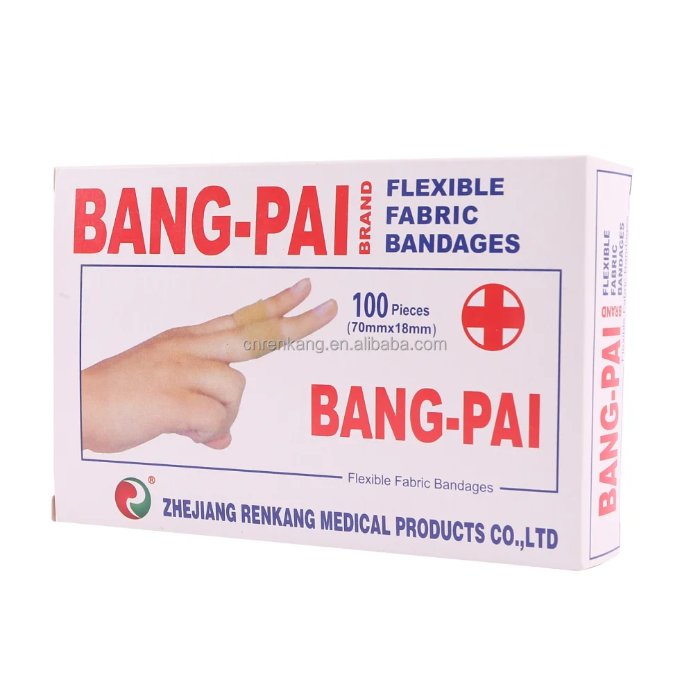 Economical Bandage Flat box Adhesive bandage Nonwoven band-aid Customized First Aid Bandaid
