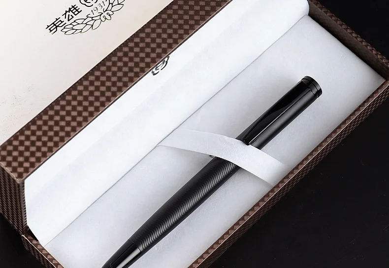 presents gift business calligraphy Hero 737 metal black fountain pen with box
