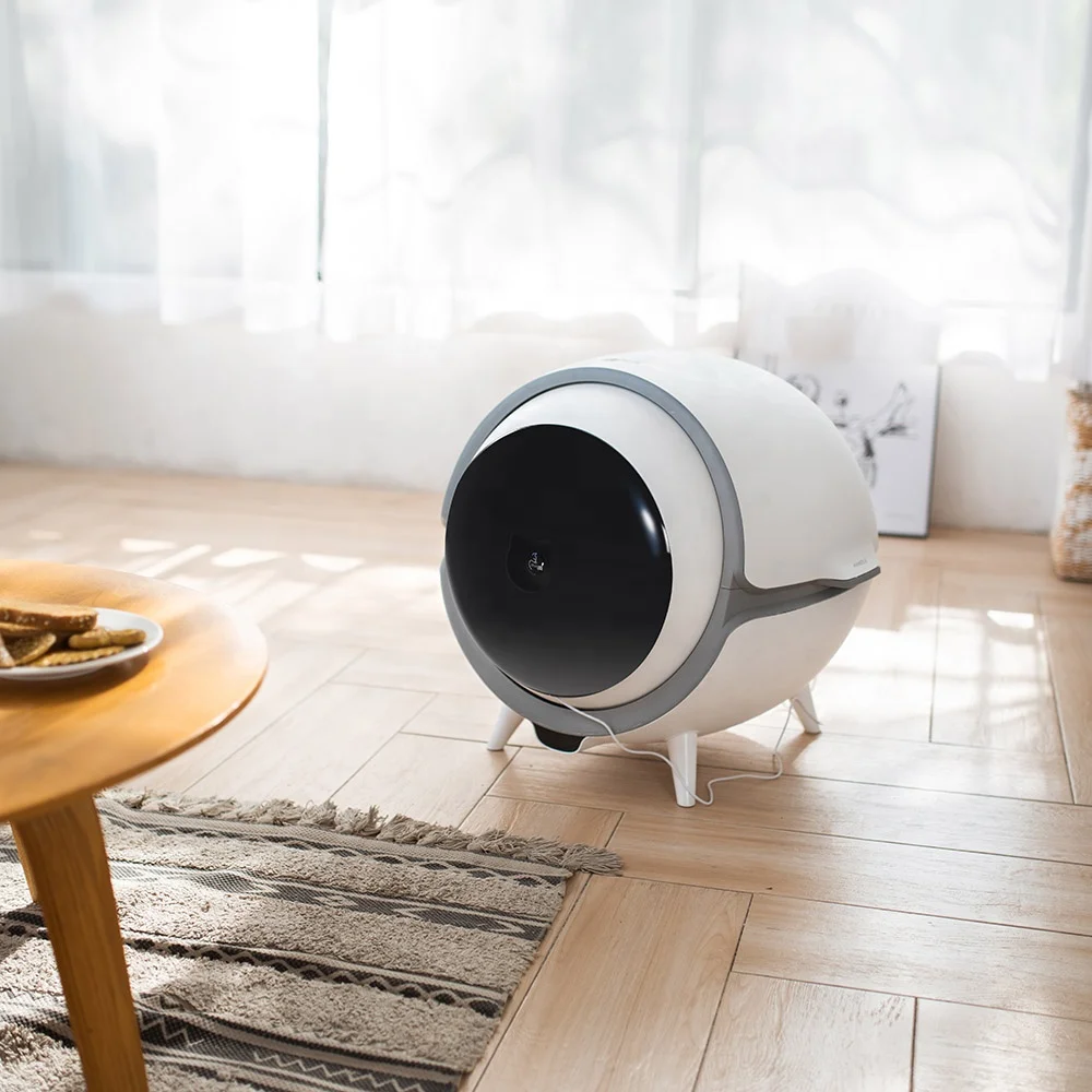 YHpet Hot Selling  Large Enclosed Automatic Intelligent Self Cleaning Cat Litter Box with UV light for cats no need poop bags