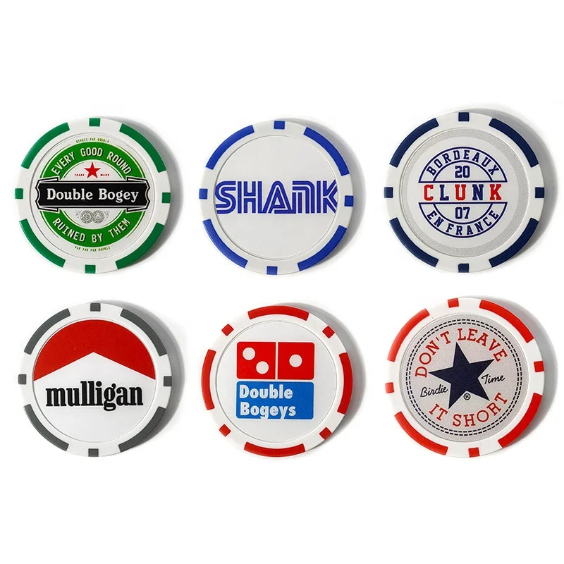 golf accessories Custom New Design Die Casting Ball Marker Magnet Golf Coin Poker Chip Metal Soft Enamel Golf Ball Marker