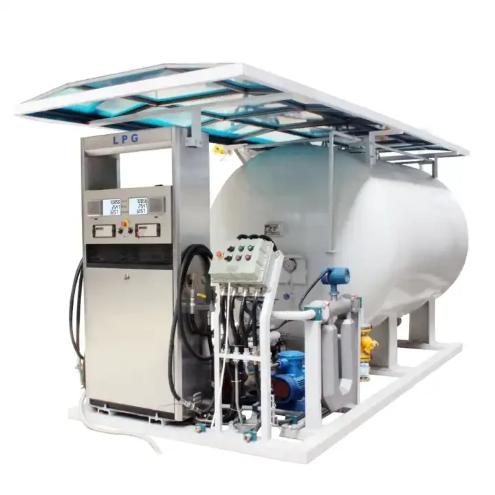 Gas Station Mobile Skid Mounted Lpg Refill Station Petrol Gas Station For Car And Cylinder Refill