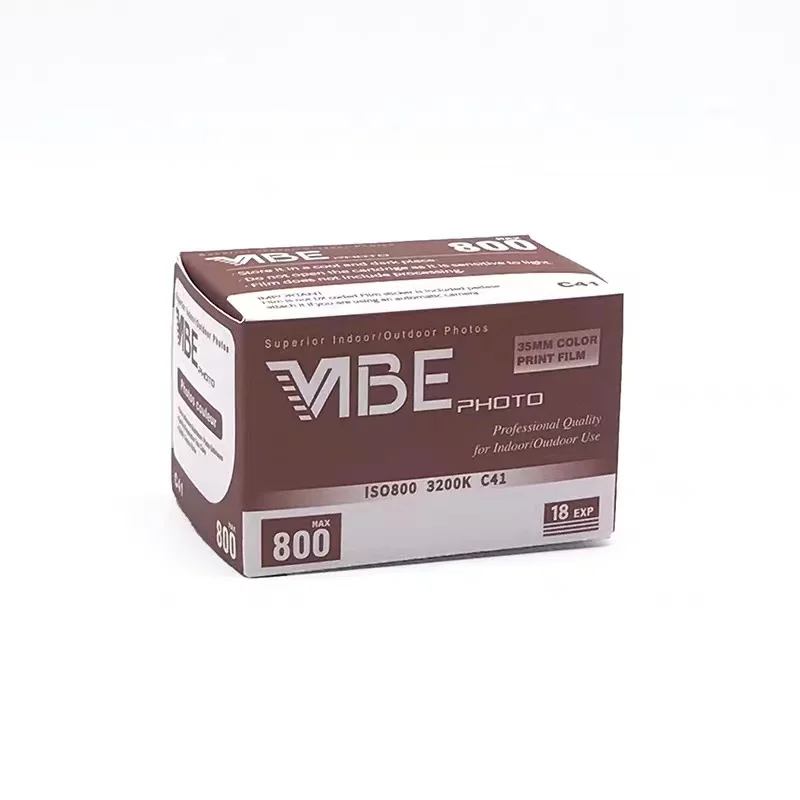 18 sheets of VIBE have been de-carbonized C41 film Reel ISO800 135 color film December 2025