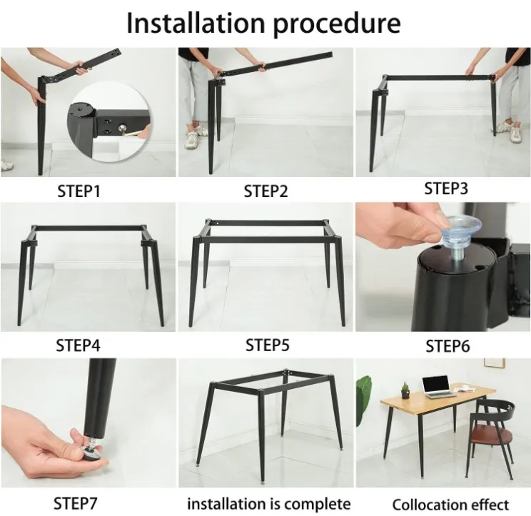 Wholesale Black Powder Coating Metal Iron S Coffee Table Cafe Desk Furniture Legs for Livingroom Home Bar