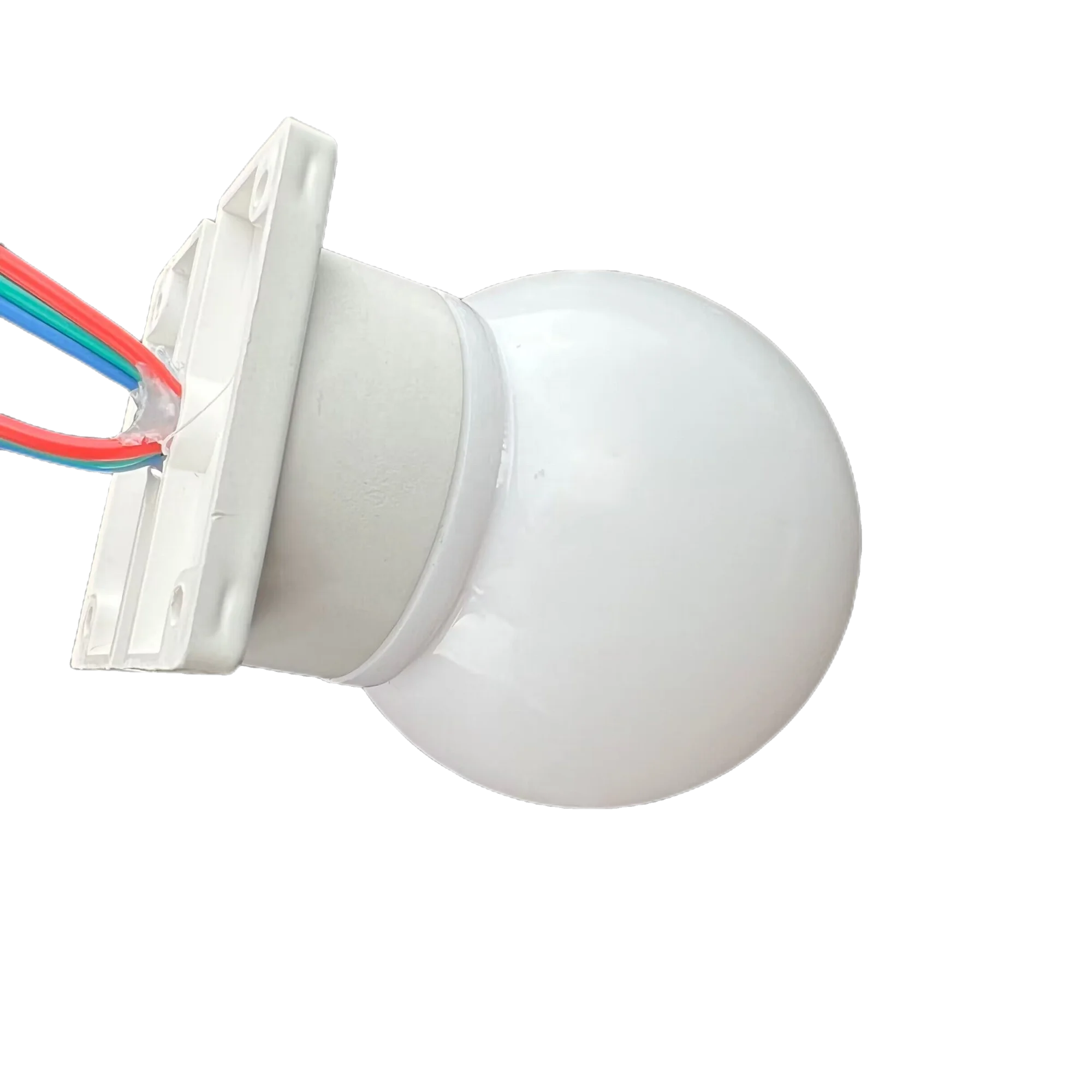 60mm Diameter WS2811 UCS2904 Globe Pixel Light;DC12V 24V;1.44W(6 LEDs);White Base;3pin JST SM Addressable RGB RGBW Full Color