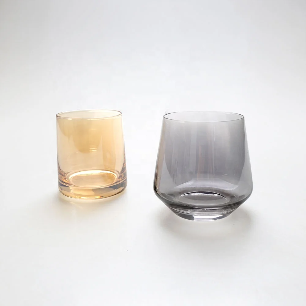 Jasper Glass 2021 New Arrival Amber Colored Highball Whiskey Glass Cup