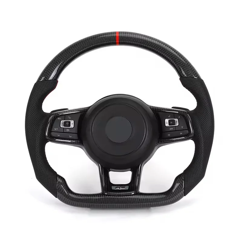 Углеродное рулевое колесо R-Line для Volkswagen VW Golf 5 6 7 R MK6 MK7 MK8 Jetta Passat B8 Polo Tiguan GTI