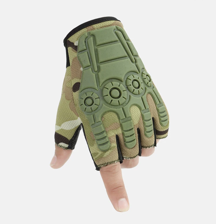 Breathable Anti Impact Gloves Half Finger Training Motorcycle Tactical Gloves