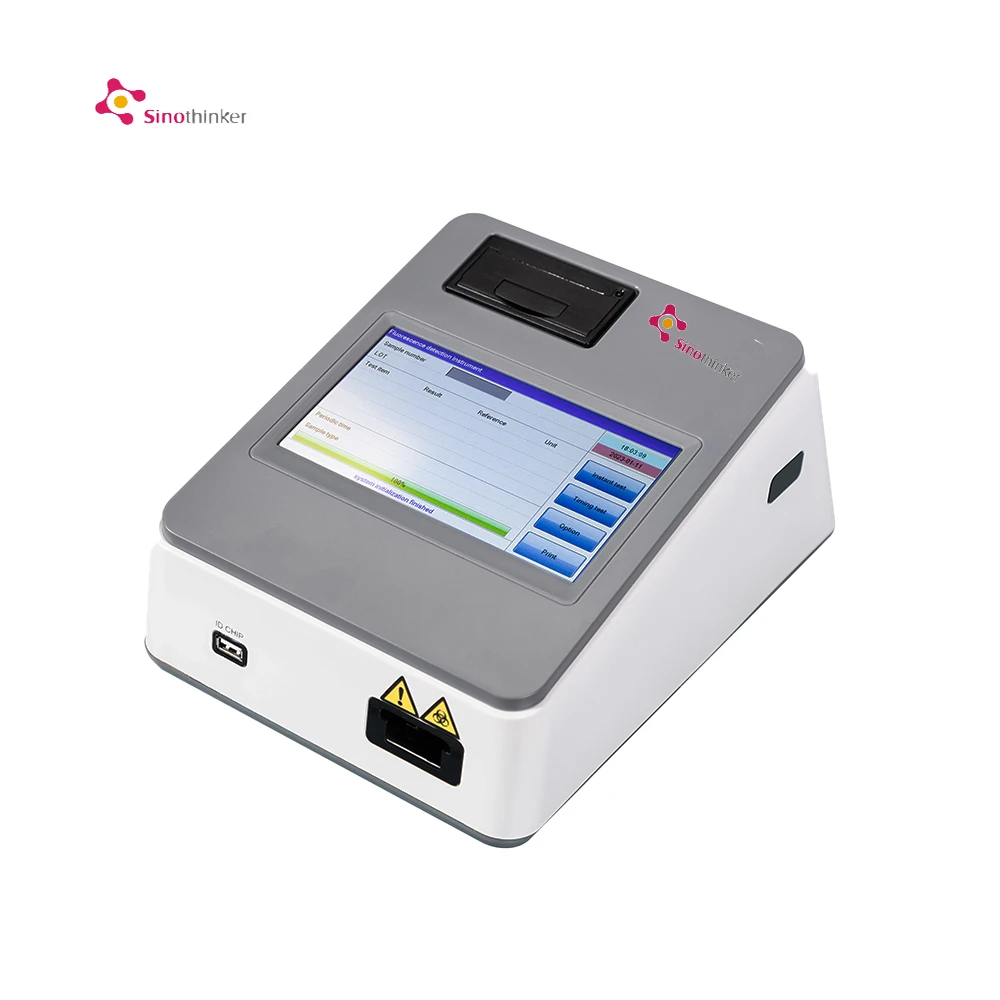 Factory Price Medical Analytical Fluorescence Immunoassay Analyzer for Hba1c Crp Cardiac Troponin D-dimer Testing