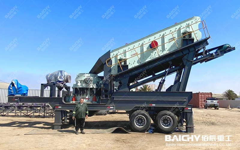 60-100tph Mobile crushing plant Jaw &         Cone Crusher Stone Crushing Line For Limestone Granite Gypsum Basalt Quartzite Iron Ore