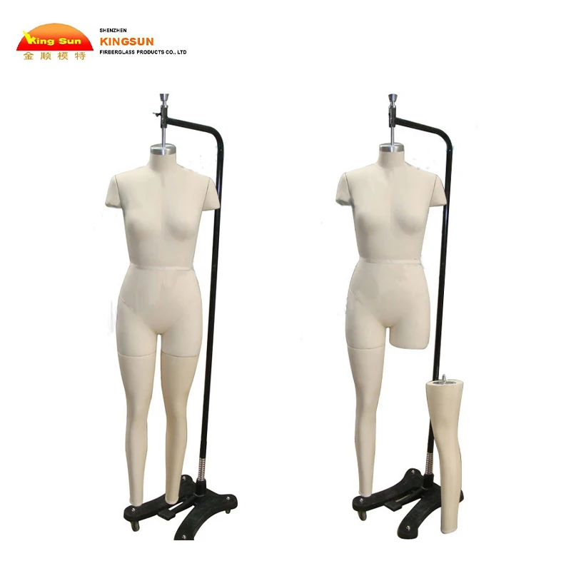 Fabric Hanging Body Form Tailoring Mannequin Legs Cheap Model Half Body Female Fiberglass adjustable Dress form tailoring Dummy
