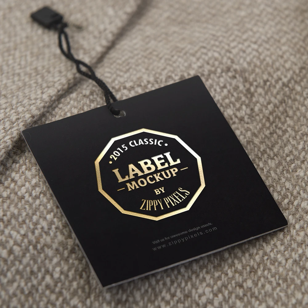 Cheap Price Custom Design Logo Printing Paper Garment Hangtag Labels Clothing Hang Tags With String