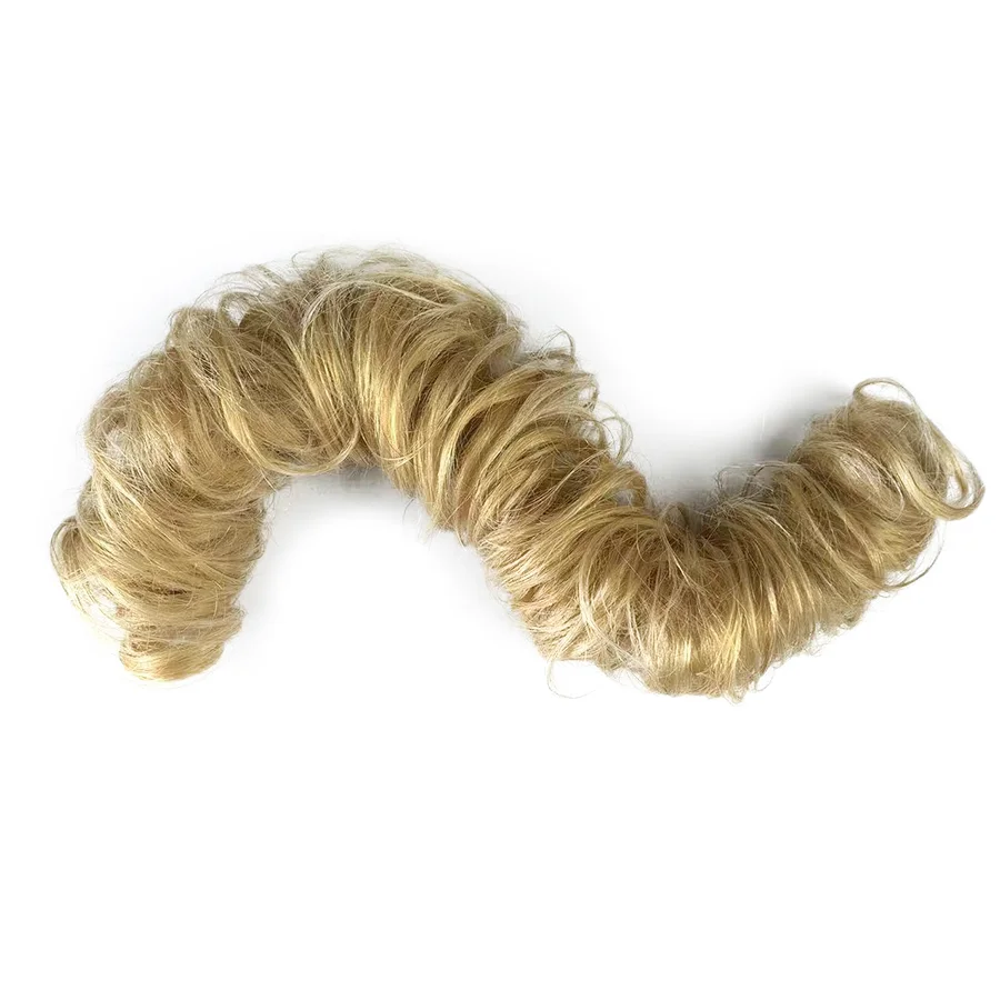 Scrunchies спутанные волосы в пучок шиньон парики лента эластичный хвост для женщин оберните кудрявые булочка