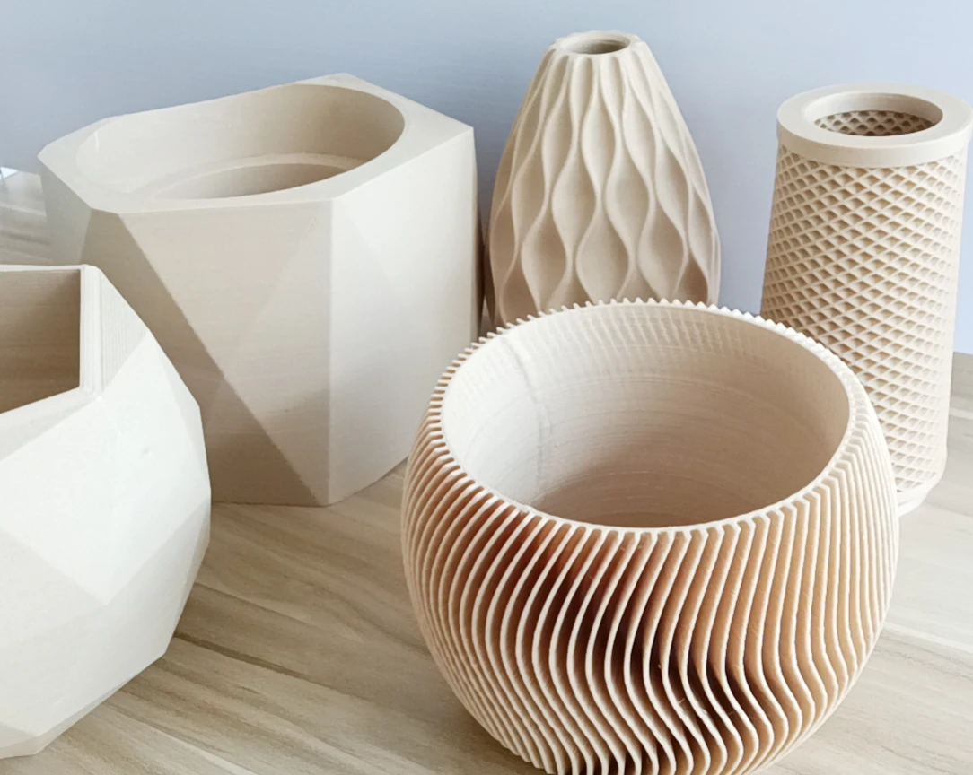 Home Decor Simple living room decoration wooden vase luxury flower vase for home decoration