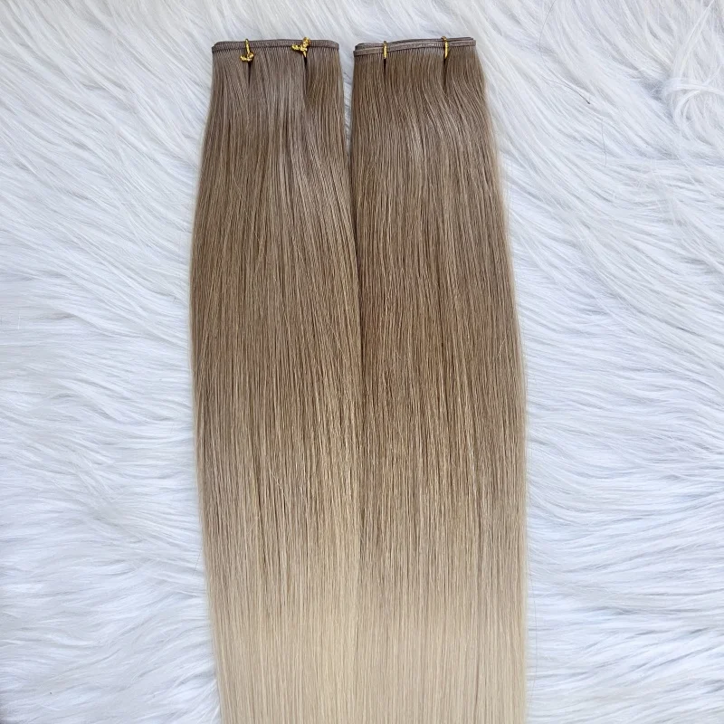 Emeda Gradient ramp #TTA Genius weft Russian Brazilian invisible hair extensions women