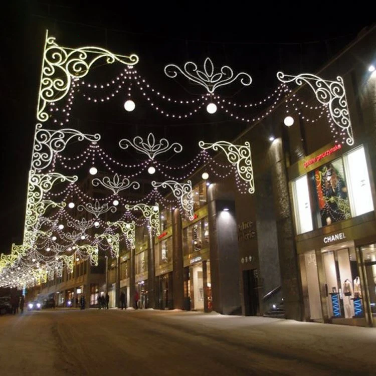 EVERMORE горячая Распродажа Рождественская уличная Крестовая декорация Рождественская Снежинка 3d мотив свет