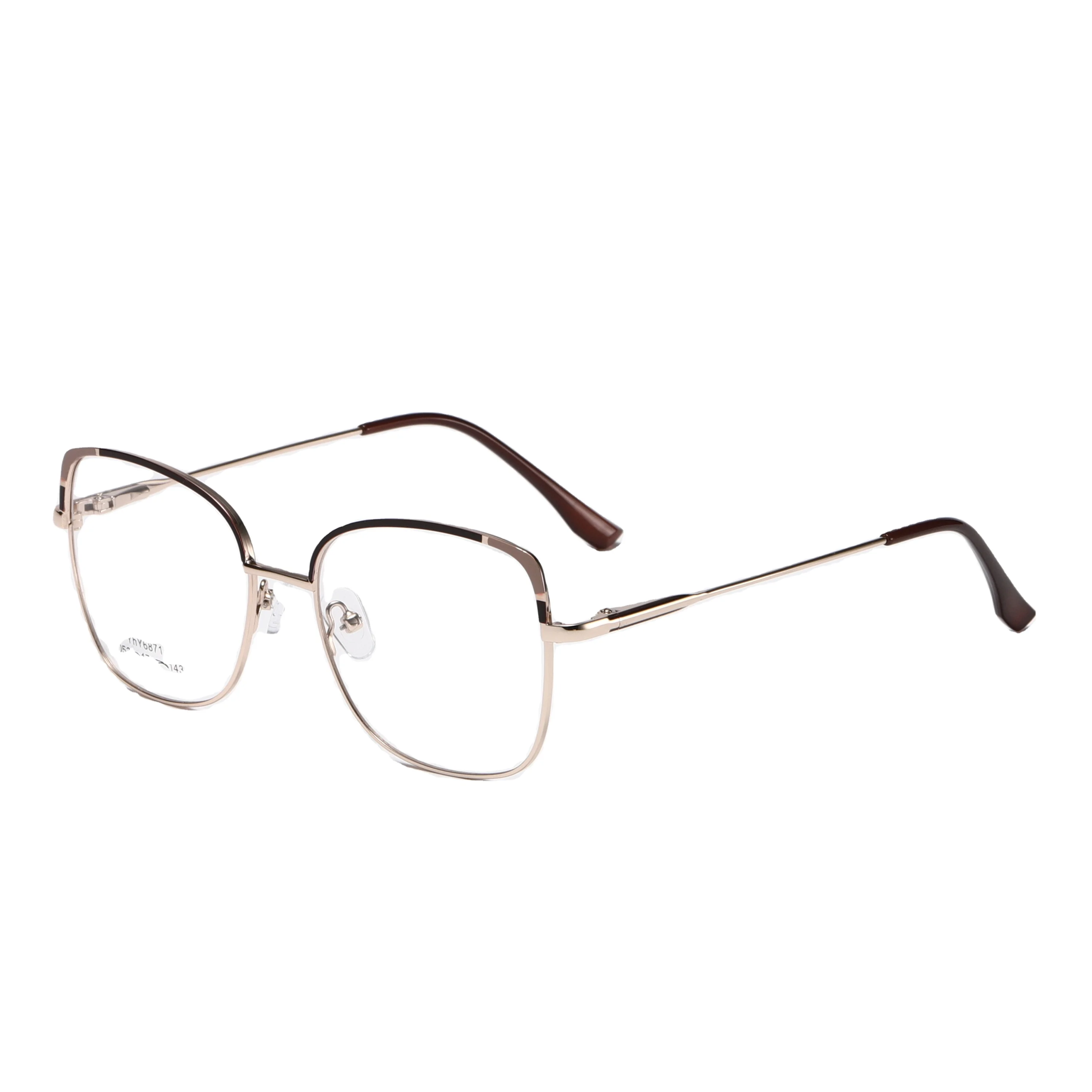 Top Quality Handmade Designer Retro Computer Glasses Unisex Titanium Metal Eyewear Optical Frames Resin Alloy Standard Square