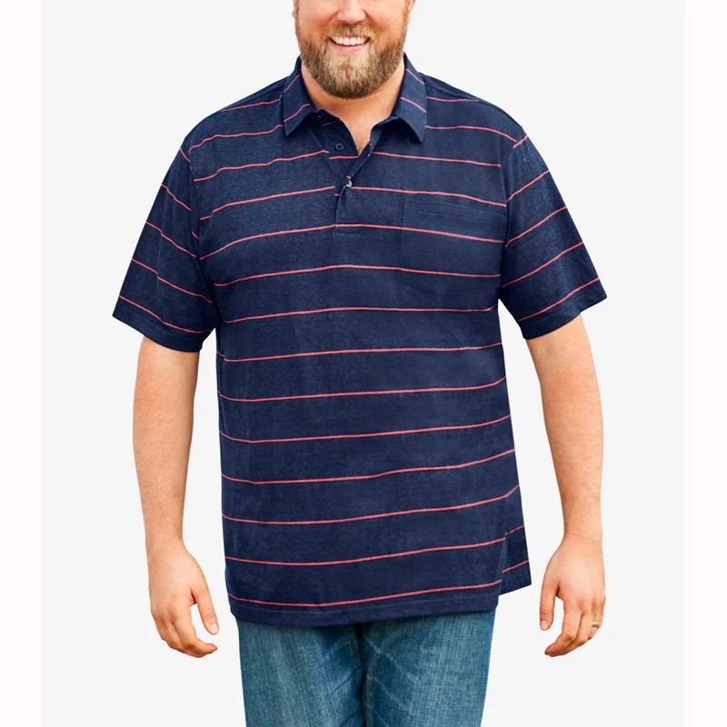 Mens Classic Fit Big And Tall Polo Shirts Short Sleeve  Staff Uniform Solid Soft Cotton Polo Shirt