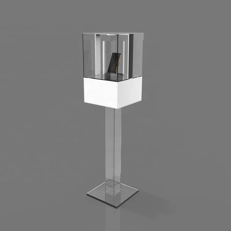 APEX Floor Standing Clear Acrylic Plinths Square Acrylic Pedestal Display Stand