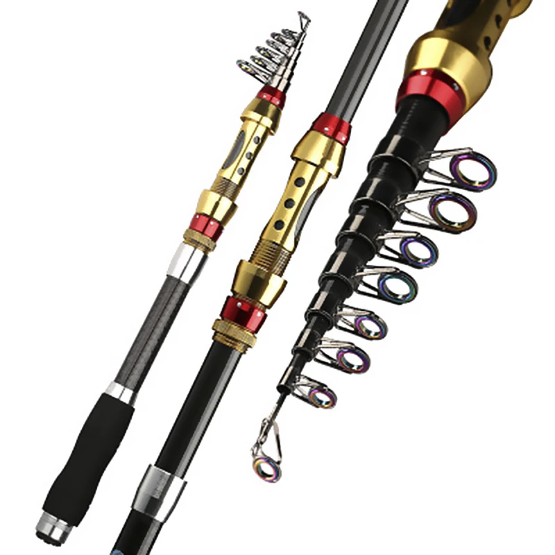 1.8m -3.6m Fishing Rod Carbon Fiber Telescopic Pole Ultra Light Carp Carbon Fishing Rod