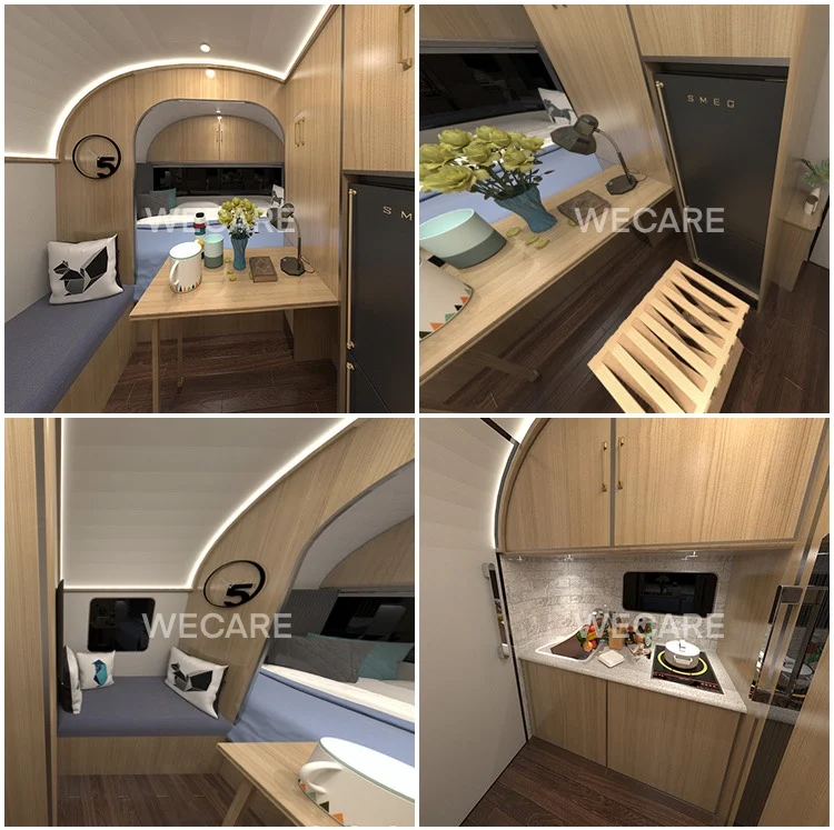 2020 high Quality High-end design rv trailer top caravan trailer