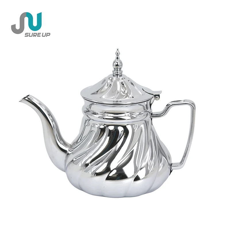 High Quality Arabic Style Home Use Stainless Steel Coffee Pot Metal Kettle Tea and Coffee Set With Handle