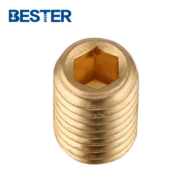 High pressure hexagon socket clamping machine screws DIN916 m7 grub screw with brass pivot