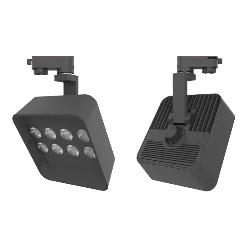 
20W 30W Square LED Tracking Light Black Housing AC220V 2Wires 3Wires 4Wires Tracking Railing LED Down Light CRI90 LED Track Lamp 