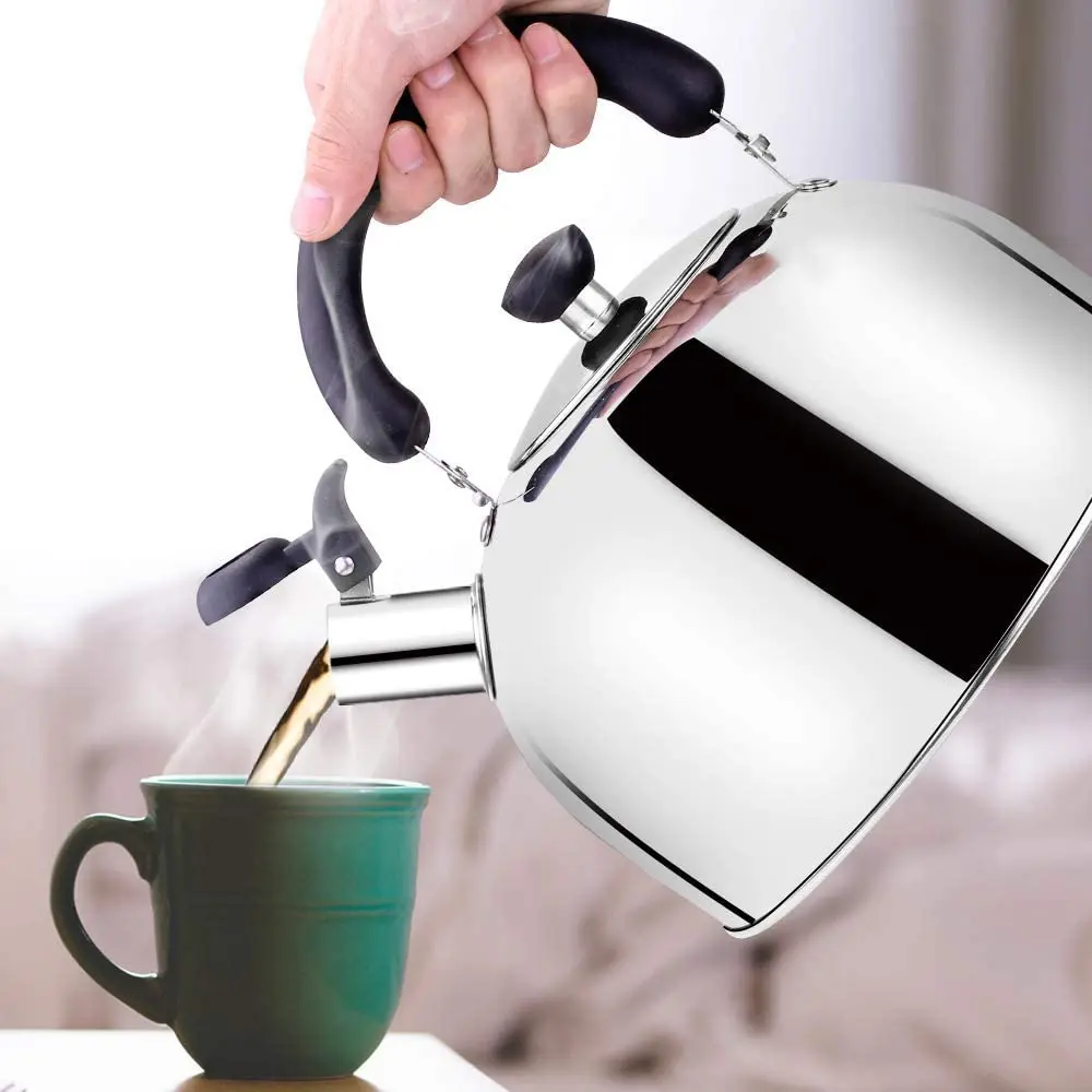 Умный кухонный чайник со свистком, 2 л, 3 л, с нейлоновой ручкой и ручкой из нержавеющей стали