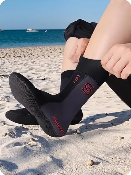 Summshall Beach Anti-slip Swim Socks Thermal Waterproof Wetsuit Socks Premium 100% CR 3mm Sand Proof Neoprene Socks
