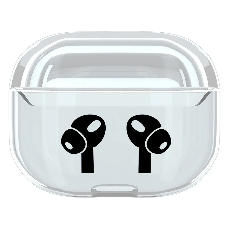 Чехол для наушников Air Pods Pro Прозрачный ударопрочный чехол из поликарбоната с милым мультяшным принтом и защитой от царапин